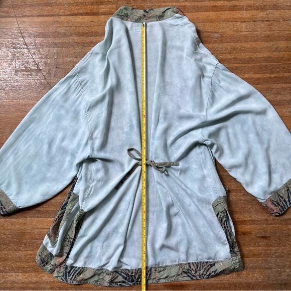 Vintage Kupu Kupu Handmade Kimono Style Cardigan Boho Open Front Longline Topper - Picture 16 of 16